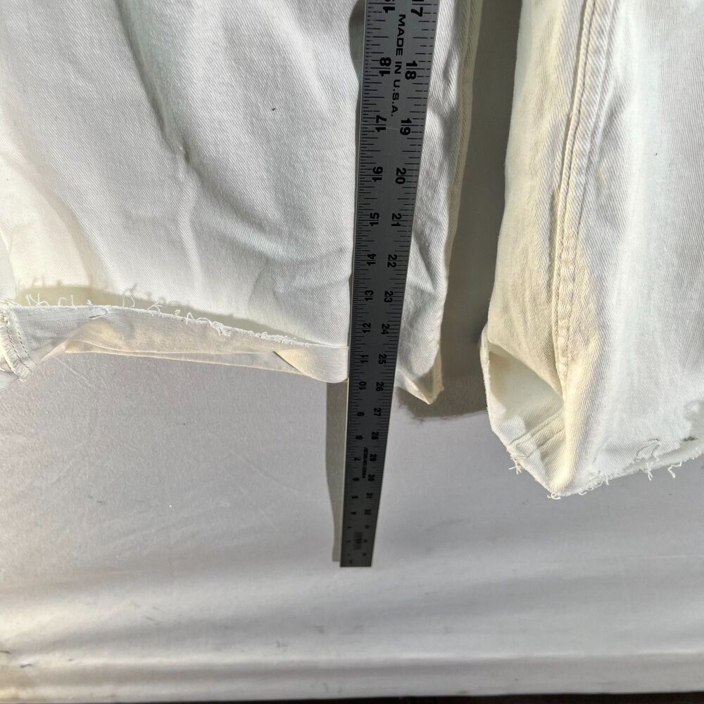 White High Waist High Rise Jeans Straight Baggy Wide Leg 90's Retro Jeans 30 - Picture 8 of 8